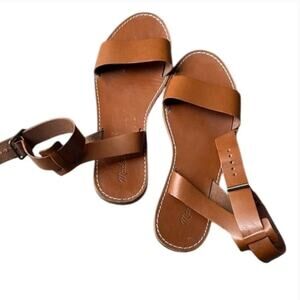 Madewell The Boardwalk Ankle Strap Flat Sandals Sz 9